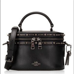 COACH 39292 Selena Crystal Leather Trail Bag Black
